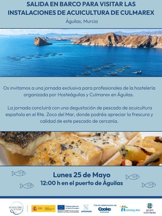 Imagen de Salida en barco para visitar las instalaciones de acuicultura de Culmarex