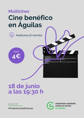Imagen de Cine benéfico en Águilas - Asociación Española Contra el Cáncer