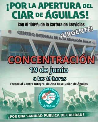 Imagen de Concentración urgente por la apertura del CIAR de Águilas