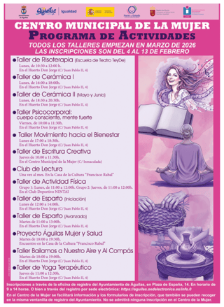 Imagen de Programa de Actividades y Talleres - Centro Municipal de la Mujer