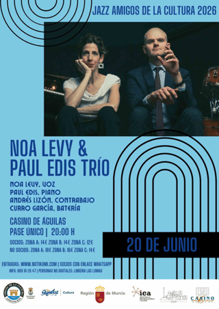 Imagen de Concierto de Jazz: Noa Levy & Paul Edis Trío
