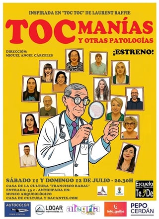 Imagen de Comedia: "TOC-Manías y otras patologías" - Teatro TeyDe