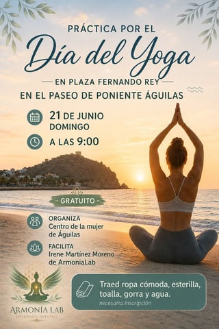 Imagen de Práctica Gratuita por el Día del Yoga en el Paseo de Poniente