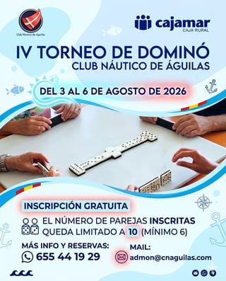 Imagen de IV Torneo de Dominó Cajamar - Club Náutico de Águilas