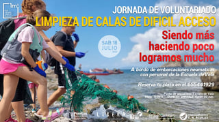 Imagen de Jornada de Voluntariado: Limpieza de Calas de Difícil Acceso - Club Náutico de Águilas