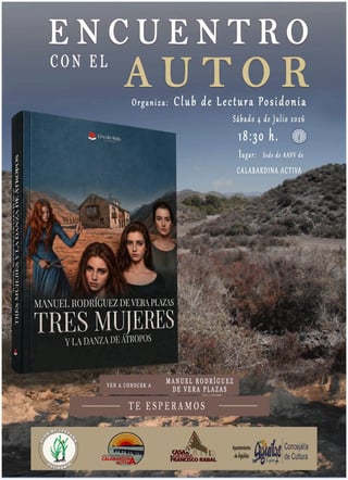Imagen de Encuentro con el autor: Manuel Rodríguez de Vera Plazas - 'Tres mujeres y la danza de Átropos'