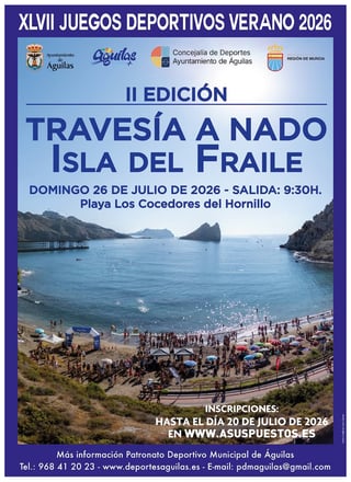 Imagen de II Travesía a Nado Isla del Fraile - XLVII Juegos Deportivos Verano 2026
