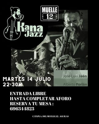Imagen de Partido de España + Concierto de José Luis Jaén y Alberto Porlán (Rana Jazz) en Muelle 12