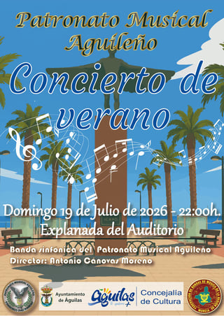 Imagen de Concierto de Verano 2026 - Banda Sinfónica del Patronato Musical Aguileño