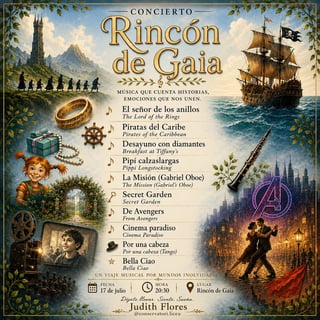 Imagen de Concierto 'Rincón de Gaia' - Bandas Sonoras con Judith Flores
