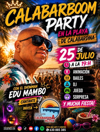 Imagen de Calabarboom Party en la Playa de Calabardina