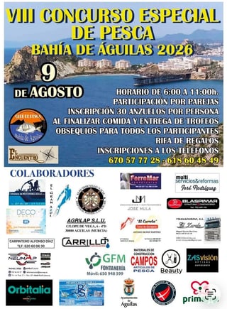 Imagen de VIII Concurso Especial de Pesca Bahía de Águilas 2026