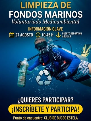 Imagen de Limpieza de fondos marinos en el Puerto Deportivo de Águilas