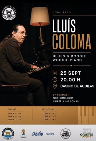 Cartel: Lluís Coloma en el Casino de Águilas