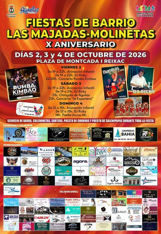 Cartel Fiestas de Barrio Las Majadas-Molinetas