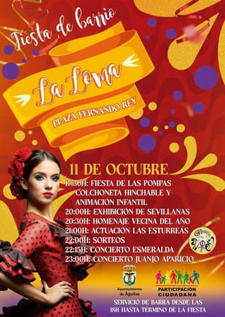 Cartel — Fiesta de Barrio La Loma 2026