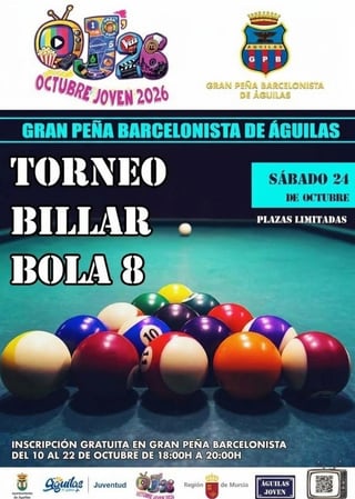 Cartel — Torneo Billar Bola 8