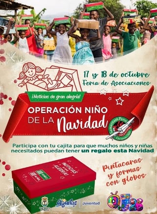 Operación Niño de la Navidad — stand en la Feria de Asociaciones de Águilas