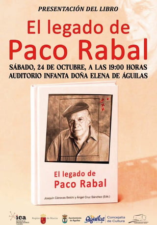 Cartel: Presentación del libro «El legado de Paco Rabal»