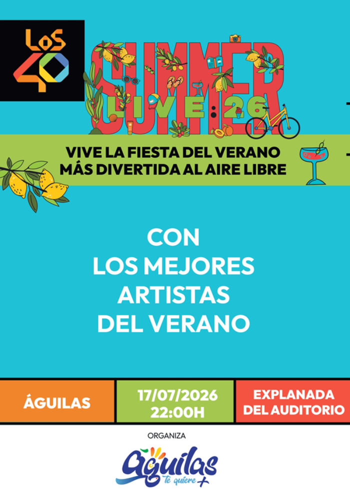 Imagen de Gira LOS40 Summer Live 2026 en Águilas