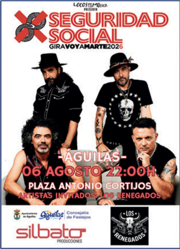 Imagen de Concierto de Seguridad Social - Gira Voy a Amarte 2026 en Águilas