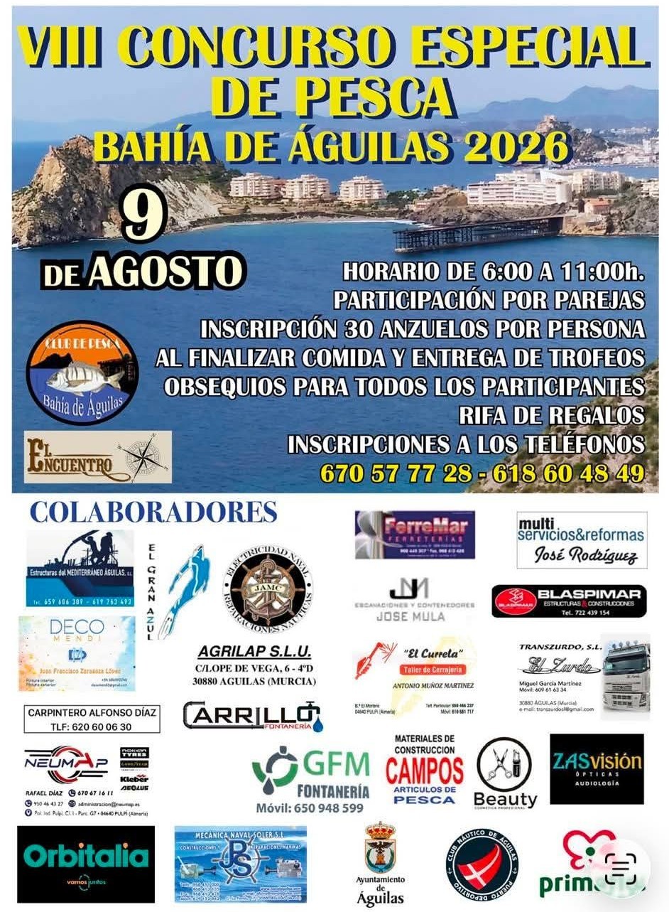 Imagen de VIII Concurso Especial de Pesca Bahía de Águilas 2026