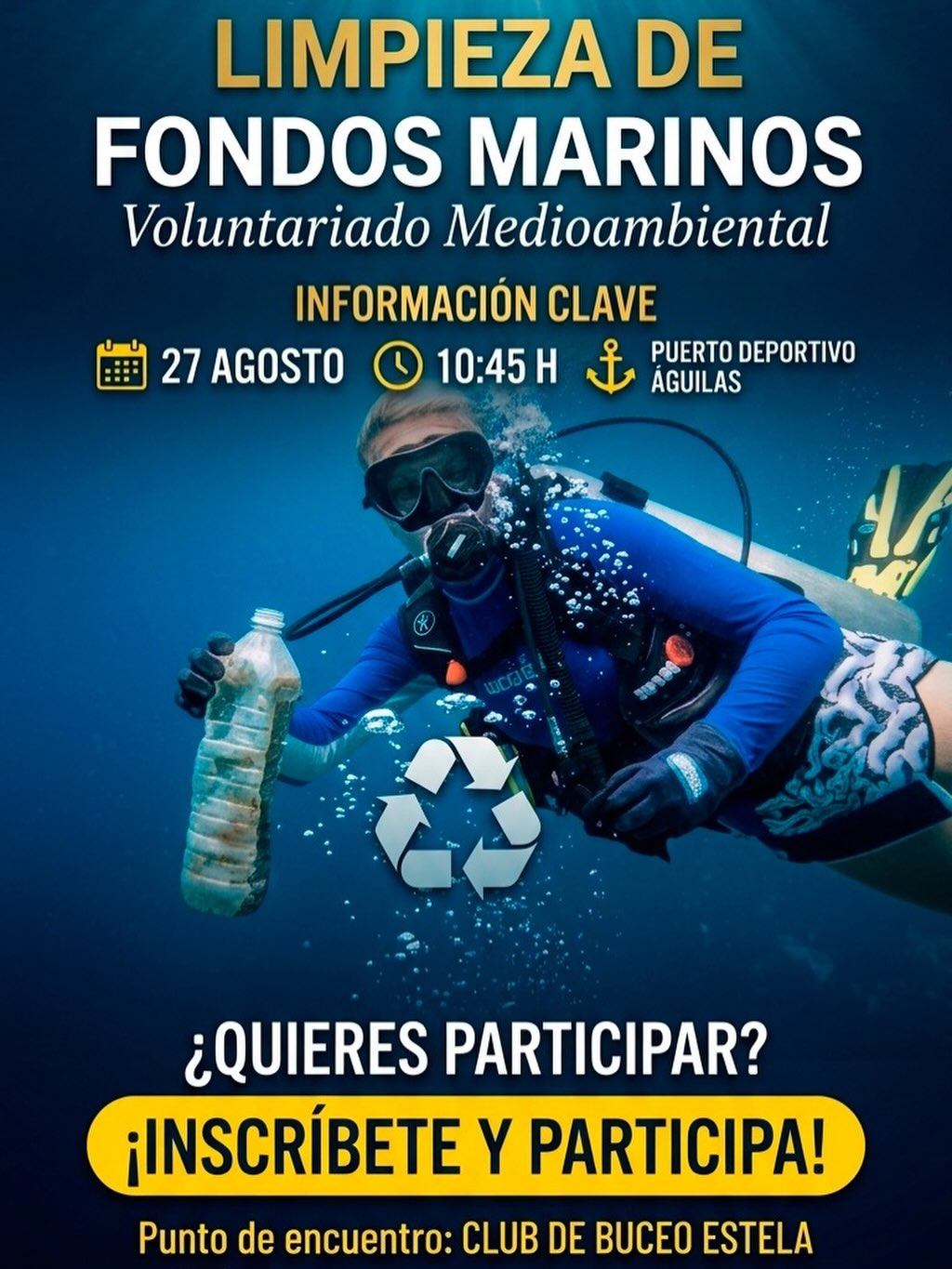 Imagen de Limpieza de fondos marinos en el Puerto Deportivo de Águilas