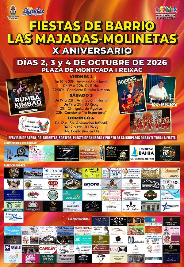 Cartel Fiestas de Barrio Las Majadas-Molinetas