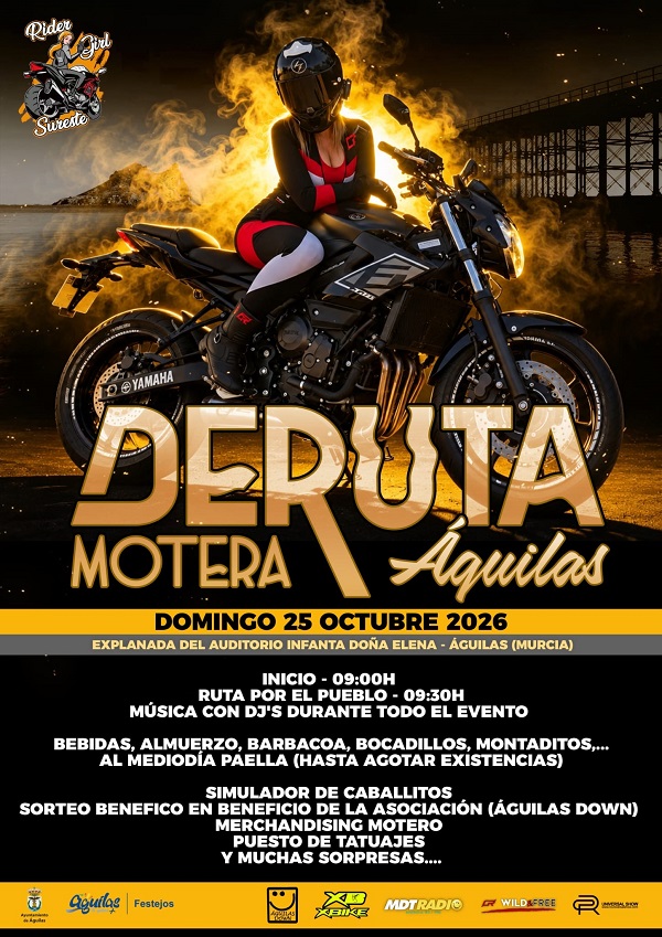 Cartel Deruta Motera Águilas 2026