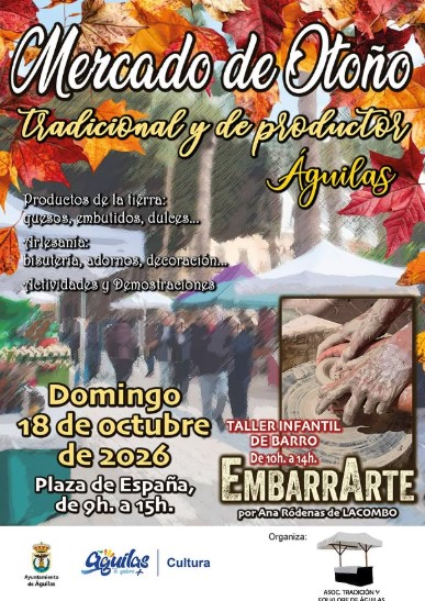 Cartel del Mercado de Otoño Tradicional y de Productores Águilas