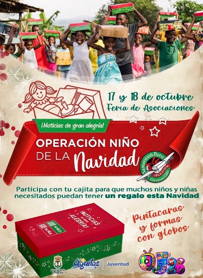 Operación Niño de la Navidad — stand en la Feria de Asociaciones de Águilas