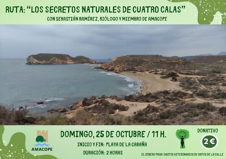 Cartel — Ruta «Los secretos naturales de Cuatro Calas»