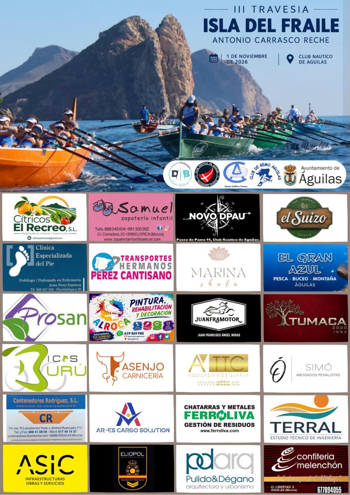 Cartel — III Travesía Isla del Fraile «Antonio Carrasco Reche»